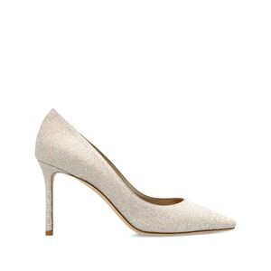 Jimmy Choo Women Romy 85 Champagne Coarse Glitter Fabric Pumps